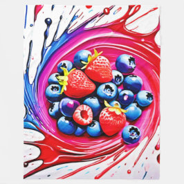 Berry Splash: kleurenburst Fleece Deken