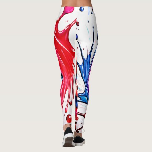 Berry Splash: kleurenburst Leggings (Achterkant)