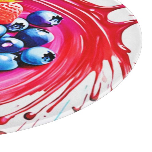 Berry Splash: kleurenburst Snijplank (Hoek)