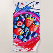 Berry Splash: kleurenburst Strandlaken (Voorkant)