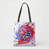 Berry Splash: kleurenburst Tote Bag (Voorkant)