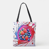 Berry Splash: kleurenburst Tote Bag (Achterkant)