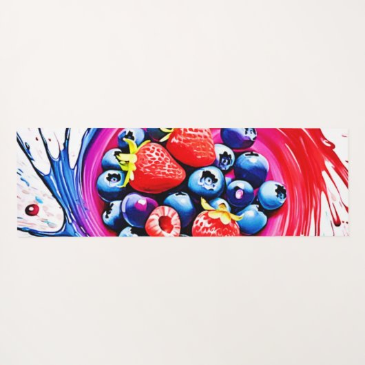 Berry Splash: kleurenburst Yogamat (Achterkant (horizontaal))