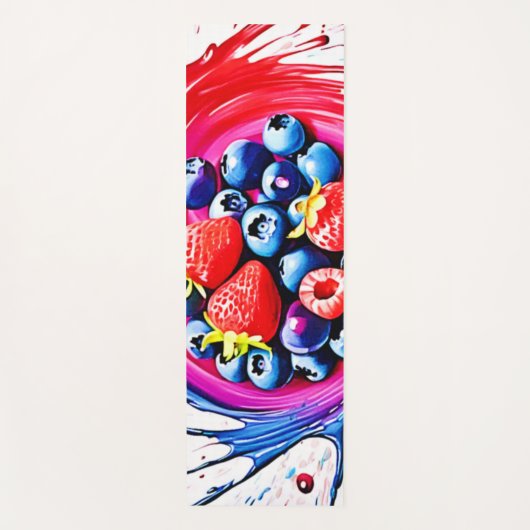 Berry Splash: kleurenburst Yogamat (Voorkant)