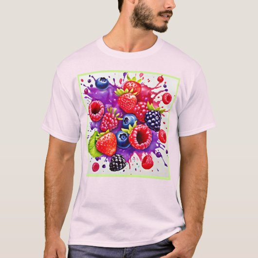 Berry Splash Mix Art T-shirt (Voorkant)