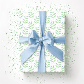 Berry Sprig in Slate and Green Cadeaupapier