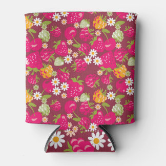 Berry stof: Diep rood naadloos Blikjeskoeler