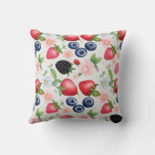 Berry Strawberry bloemen Verjaardagsfeestje voor h Kussen (Achterkant)