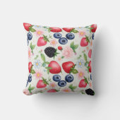 Berry Strawberry bloemen Verjaardagsfeestje voor h Kussen (Voorkant)