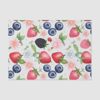 Berry Strawberry bloemen Verjaardagsfeestje voor h Tissuepapier