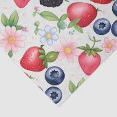 Berry Strawberry bloemen Verjaardagsfeestje voor h Tissuepapier (Detail)