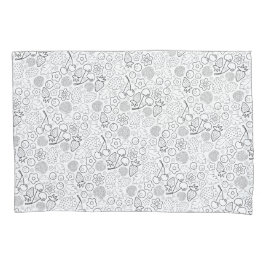 Berry Strawberry Cherry Black Hand drawn Modern. Kussensloop
