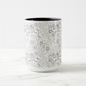 Berry Strawberry Cherry Black Hand drawn Modern. Mok (Midden)