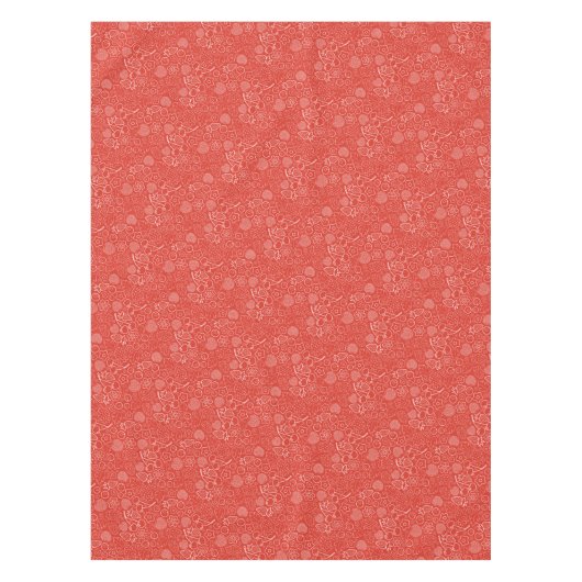 Berry Strawberry Cherry White Hand drawn Modern. Tafelkleed (Voorkant)