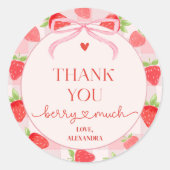 Berry Strawberry Ronde Sticker (Voorkant)