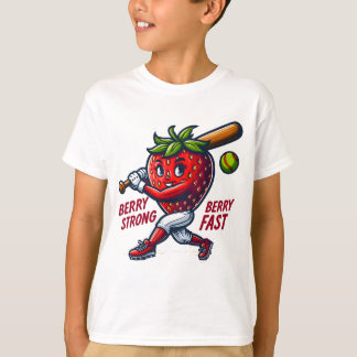 Berry Strong, Berry Fast! Aardbei Softball T-shirt