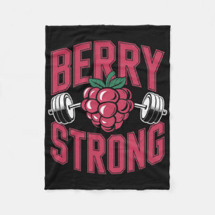 Berry Strong - Fitness Gewichtheffen Bodybuilding Fleece Deken