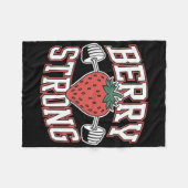 Berry Strong - Grappige Bodybuilding Workout Puns  Fleece Deken (Voorkant (Horizontaal))