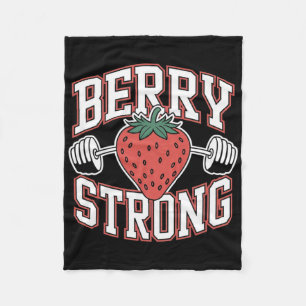 Berry Strong - Grappige Bodybuilding Workout Puns Fleece Deken