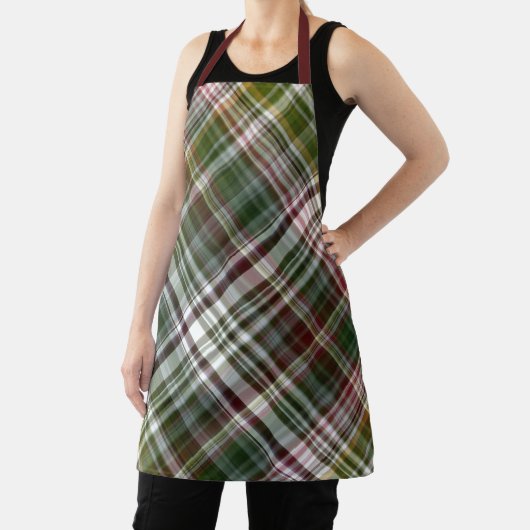 Berry Struik Green en Red Plaid Schort (Insitu)