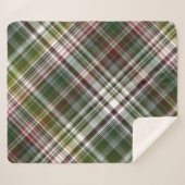 Berry Struik Green en Red Plaid Sherpa Deken (Voorkant (horizontaal))
