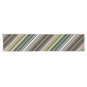 Berry Struik groen en rode streep Korte Tafelloper (Horizontaal)