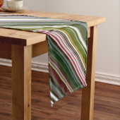 Berry Struik groen en rode streep Korte Tafelloper (Voorbeeld)