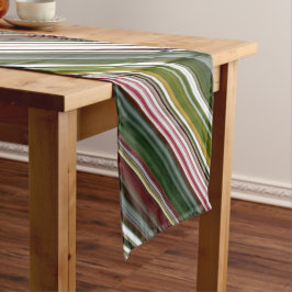 Berry Struik groen en rode streep Korte Tafelloper