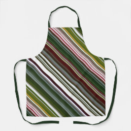 Berry Struik groen en rode streep Schort