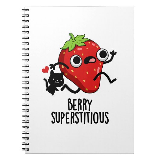 Berry Superstious Funny Fruit Pun Notitieboek (Voorkant)