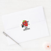 Berry Superstious Funny Fruit Pun Ronde Sticker (Envelop)