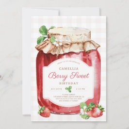 Berry Sweer Aardbei Jam Jar Verjaardagsfeestje Kaart
