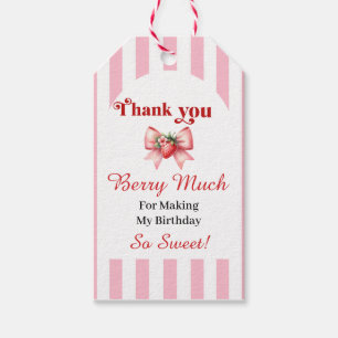 Berry-Sweet 1e Verjaardag Bedankt Gift Label Cadeaulabel