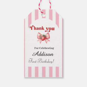 Berry-Sweet 1e Verjaardag Bedankt Gift Label Cadeaulabel