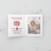 Berry Sweet 1e verjaardag gevouwen Uitnodiging (Binnen)