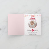 Berry Sweet 1e verjaardag gevouwen uitnodiging (Binnen)