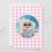 Berry Sweet 1e verjaardag met foto Kaart (Achterkant)