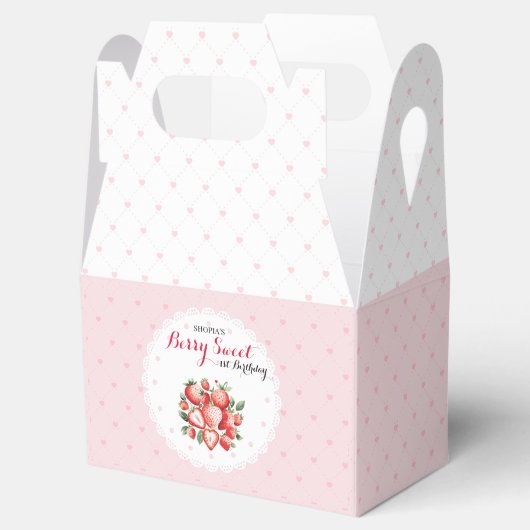 Berry Sweet 1st Birthday Bedankdoosjes (Geopend)