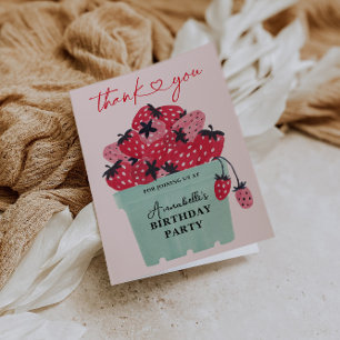 Berry Sweet 1st Birthday Bedankkaart