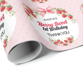 Berry Sweet 1st Birthday Cadeaupapier