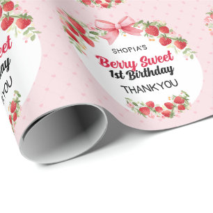 Berry Sweet 1st Birthday Cadeaupapier
