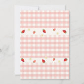 Berry Sweet 1st Birthday Invitation Photo (Achterkant)