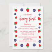 Berry Sweet 1st Birthday Kaart (Voorkant)