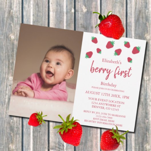Berry Sweet 1st Birthday Kaart