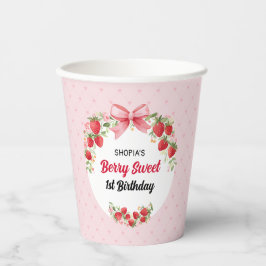Berry Sweet 1st Birthday Papieren Bekers
