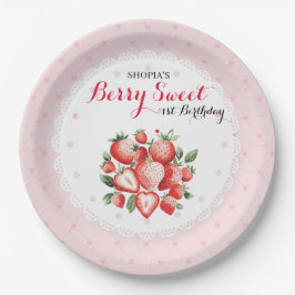 Berry Sweet 1st Birthday Papieren Bordje