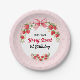 Berry Sweet 1st Birthday Papieren Bordje
