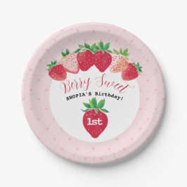 Berry Sweet 1st Birthday Papieren Bordje
