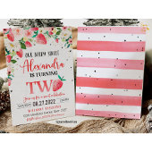 Berry Sweet 2e Verjaardag Uitnodiging Aardbei Bir