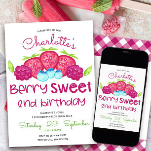 Berry Sweet 2nd Birthday Kaart
